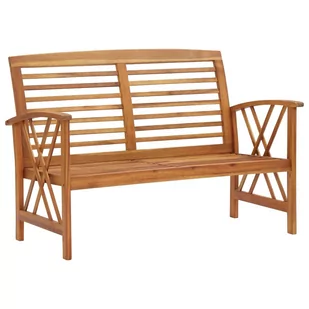 vidaXL Ławka ogrodowa, 119 cm, lite drewno akacjowe - Ławki ogrodowe - miniaturka - grafika 1