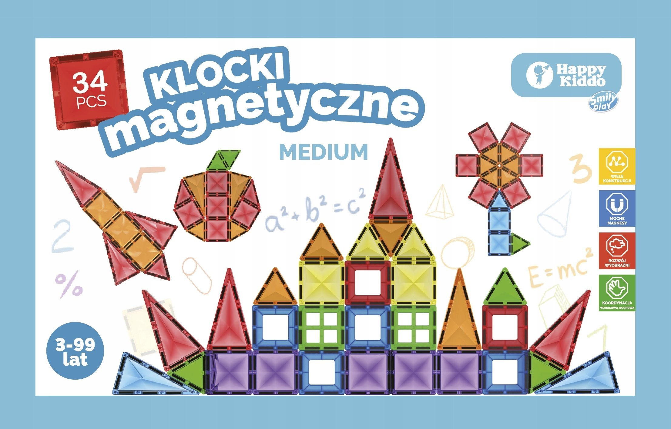 Smily Play Klocki magnetyczne 34el