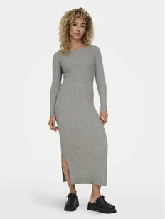 ONLY Sukienka dzianinowa Katia 15324649 Szary Slim Fit - Sukienki - miniaturka - grafika 1