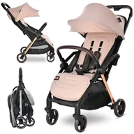 Wózki dziecięce - Wózek spacerowy spacerówka autofold do 22kg Lorelli Loret beżowa - miniaturka - grafika 1