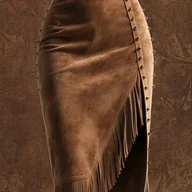 Spódnice - TEMU 'owa Spódnica z Frędzlami i Rozcięciem - Elegancka Półspódnica Mokasynowa na Wiosnę/Jesień, Pranie Maszynowe, Dodatek do Sukienki z Frędzlami - miniaturka - grafika 1