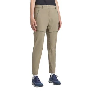 Damskie spodnie z odpinanymi nogawkami Jack Wolfskin HIKEOUT ZIP AWAY PANTS W stone - 36S - Spodnie sportowe damskie - miniaturka - grafika 1