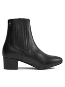 Botki damskie - Tommy Hilfiger Botki Essential Leather Boot FW0FW07759 Czarny - miniaturka - grafika 1