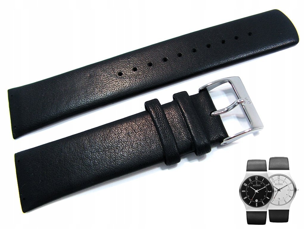 Pasek Skagen 233 233XXLSLR 233XXLSLB 233XXLSLC 233XXLSLN czarny skórzany