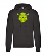 Bluzy męskie - Czarna MĘSKA BLUZA Z KAPTUREM Z Nadrukiem Shrek Twarz Osioł r. L #8 - miniaturka - grafika 1