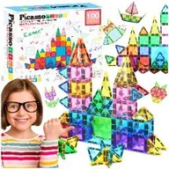 Klocki - Ptm100 Klocki Magnetyczne 100W1 Picasso Tiles konstrukcyjne - miniaturka - grafika 1