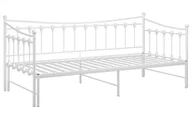 Łóżka - Białe rozkładane łóżko metalowe 90x200 cm T3-A86 - miniaturka - grafika 1