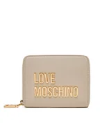 Portfele - LOVE MOSCHINO Mały Portfel Damski JC5613PP1MKD0110 Beżowy - miniaturka - grafika 1