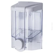 Mydelniczki i dozowniki mydła - Dozownik (dystrybutor) mydła w płynie Faneco JET (S500PGWT) 0,5 litra z tworzywa ABS,transparentny - miniaturka - grafika 1