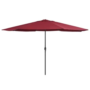 vidaXL Parasol ogrodowy na metalowym słupku, 400 cm, bordowy vidaXL - Parasole ogrodowe - miniaturka - grafika 8