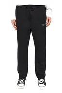 Dresy męskie - TRENDYOL MAN SPODNIE DRESOWE MĘSKIE CZARNE Z SZARYM LAMPASY M 5DA - miniaturka - grafika 1