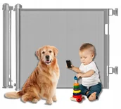 Zabezpieczenia dla dzieci - Bramka zabezpieczająca do drzwi szara - miniaturka - grafika 1