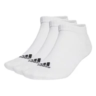 Skarpetki damskie - adidas, Confezione Da 3 Paia Di Calzini Bassi Cienkie i Lekkie Odzież Sportowa, Skarpety, Biały/Czarny, S, Unisex-Dorośli - miniaturka - grafika 1