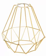 Oprawy, klosze i abażury - Klosz druciany E27 diament złoty - miniaturka - grafika 1