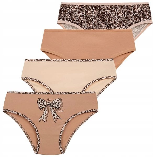 Majtki Dziewczęce Figi Bawełniane Mini Panterka 4-pak MORAJ 134-140