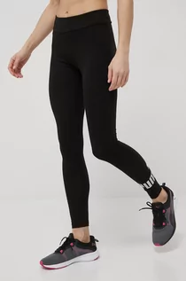 Legginsy - Puma legginsy Essentials+ Metallic 848307 damskie kolor czarny z nadrukiem - grafika 1