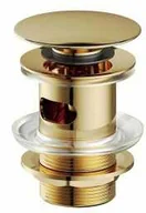 Korki do umywalek - CERSANIT Automatyczny korek KLIK-KLAK metalowy 5/4" złoty S951-280 - miniaturka - grafika 1