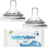 Smoczki do butelek - Smoczki do butelki Philips Avent 6m+ SCF044/27 + Chusteczki nawilżane WaterWipes Bio 60szt - miniaturka - grafika 1