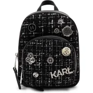 Plecaki - Karl Lagerfeld Plecak K/Pins Boucle Mini Bp | z dodatkiem wełny - miniaturka - grafika 1