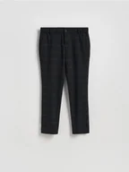 Spodnie męskie - Reserved - Spodnie chino slim w kratę - czarny - miniaturka - grafika 1