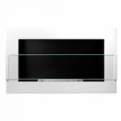 Biokominki - Biokominek 650x400mm Globmetal biały z szybą kod: 001.04.021.01 + Sprawdź na SuperWnetrze.pl - miniaturka - grafika 1