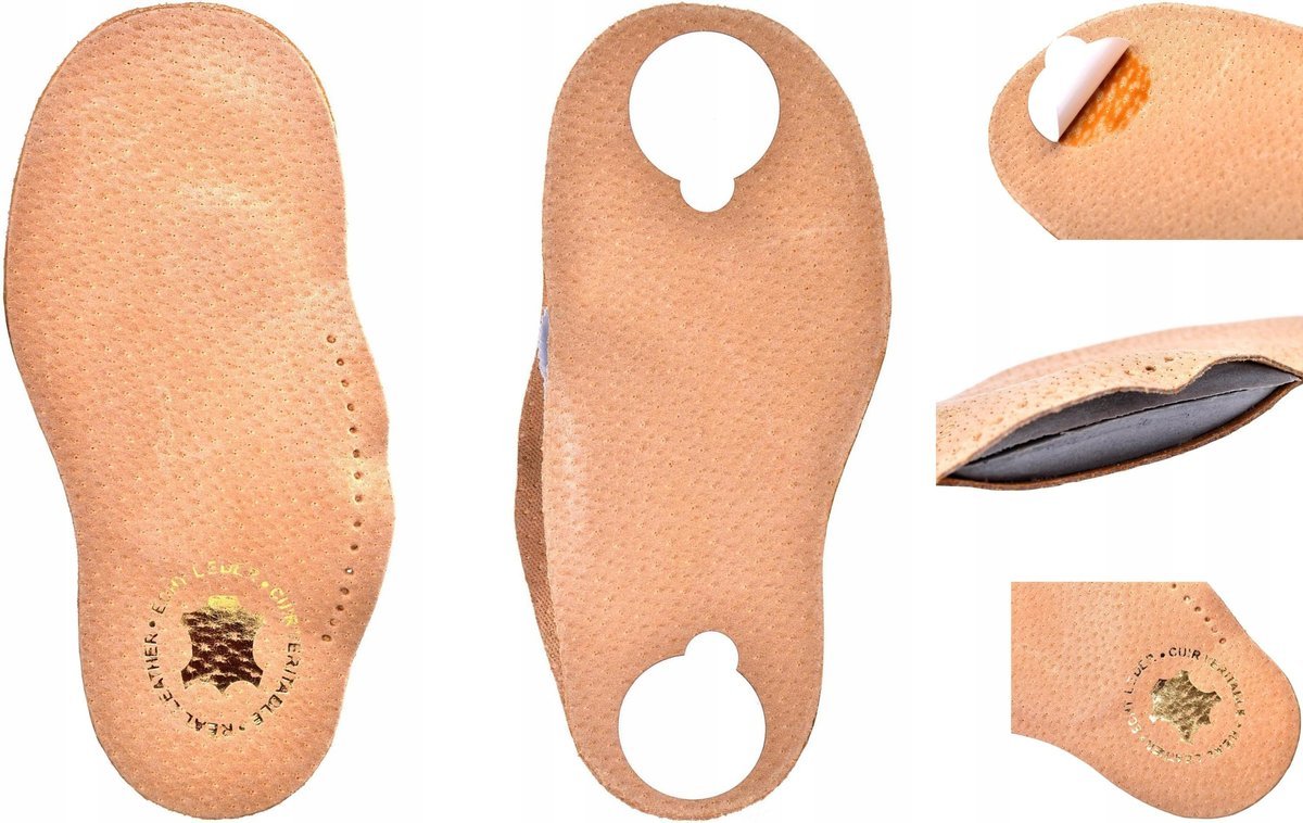 G10-71 DZIECIĘCE SKÓRZANE SUPINUJĄCE WKŁADKI DO BUTÓW PELOTA 18 CM - 28/29