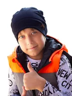 Czapki damskie - Czapka przejściowa bawełniana chłopięca jeep granatowa 46-48 YOCLUB - miniaturka - grafika 1