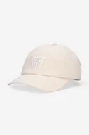 Czapki męskie - Wood Wood czapka z daszkiem bawełniana Eli AA kolor biały z aplikacją 10250811.7083-OFFWHITE - miniaturka - grafika 1