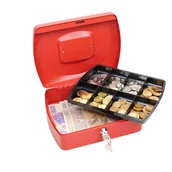 Sejfy i kasy pancerne - Przenośna kasetka na pieniądze, 90 x 255 x 200 mm - miniaturka - grafika 1