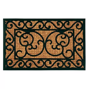 Esschert Design wycieraczka pod drzwi, włókno kokosowe, guma, czarny/brązowy, czarny / brązowy, 59.5  x  39.5  x  1.1000000000000001 cm RB21 - Wycieraczki - miniaturka - grafika 1