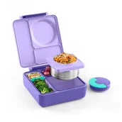 Lunch boxy - Omie Omiebox Śniadaniówka Z Termosem, Purple Plum - miniaturka - grafika 1