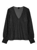 Bluzki damskie - Vero Moda Bluzka w kolorze czarnym - miniaturka - grafika 1