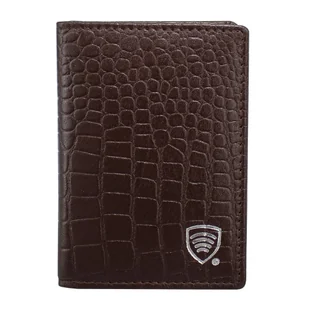 Mały skórzany portfel RFID KUK-77TCRBR (Brązowy) - Etui na dokumenty i karty - miniaturka - grafika 1