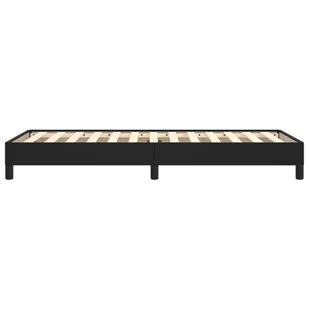 Lumarko Rama łóżka, czarna, obita sztuczną skórą, 80x200 cm - Łóżka - miniaturka - grafika 7