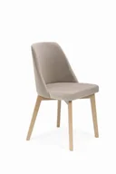 Krzesła - Flavio 1 krzesło tapicerowane beżowe nogi dąb sonoma - miniaturka - grafika 1