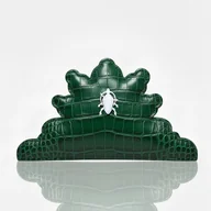 Torebki damskie - Torebka 'NESPOON PUFF' zielona skórzana na ramię - miniaturka - grafika 1