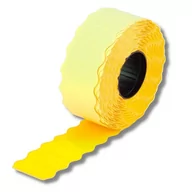 Przybory szkolne - Taśma do metkownicy jednorzędowa/fala 26x12-żółta 5szt. - miniaturka - grafika 1
