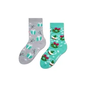 Skarpetki dla dzieci - Kolorowe skarpetki na prezent w jemiołę r.30-35 - mixTURY Magiczne święta - miniaturka - grafika 1