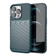 Etui i futerały do telefonów - Hurtel Thunder Case elastyczne pancerne etui pokrowiec iPhone 13 Pro zielony - miniaturka - grafika 1