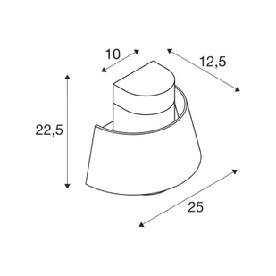 Lampa ścienna SLV Photoni, kolor rdzawy, aluminium, szerokość 25 cm - Lampy ogrodowe - miniaturka - grafika 1
