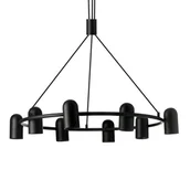 Lampy sufitowe - Metalowa lampa wisząca VIVI AZ5732 Azzardo z regulacją tuby okrągła czarny - miniaturka - grafika 1