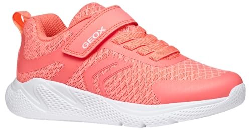 Geox J Sprintye Girl A Sneakersy dziewczęce, Fluo Koralowy, 33 EU