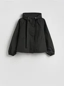 Marynarki i żakiety damskie - Reserved - Kurtka z kapturem - czarny - miniaturka - grafika 1