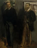 Plakaty - Galeria Plakatu, Plakat, Two Men, Edgar Degas, 70x100 cm - miniaturka - grafika 1