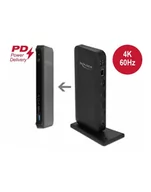 Części i akcesoria do laptopów - DeLOCK USB Type-C docking station (Kolor: CZARNY, DisplayPort, HDMI, USB-C, USB-A) - miniaturka - grafika 1