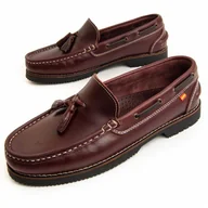 Mokasyny męskie - Purapiel Mokasyn Puranautic Bordeaux - miniaturka - grafika 1