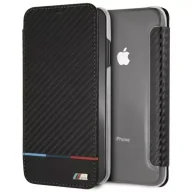 Etui i futerały do telefonów - Etui ochronne na telefon BMW BMTRBKI65PUCARTCBK do Apple iPhone Xs Max book czarny/black Carbon Tricolor Stripe - miniaturka - grafika 1