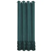 Zasłony - Zasłona Megi 140 x 250 cm ciemnozielona na przelotkach - miniaturka - grafika 1