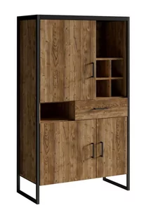 Regał Tarabo Wm 42 3D1S Czarny Mat / Świerk Alpejski - Inne meble do salonu - miniaturka - grafika 1