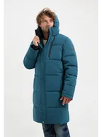 Kurtki męskie - TRAVELIN' Płaszcz pikowany "Ludvig" w kolorze turkusowym - miniaturka - grafika 1
